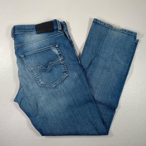 Diesel Other - Diesel Larkee Mens Size 34x30 Blue Relaxed Comfort Straight Distressed Jeans